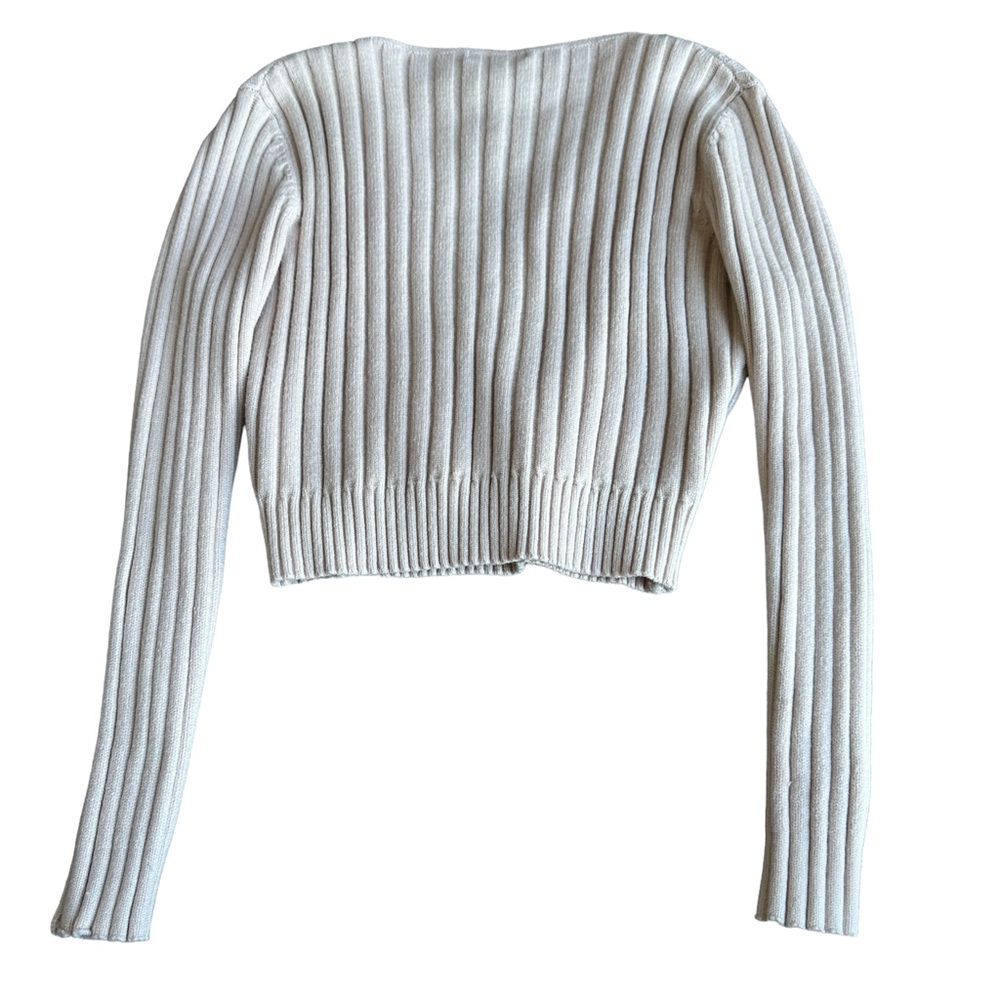 CALI BE cropped v neck sweater M NEW - Picture 2 of 6